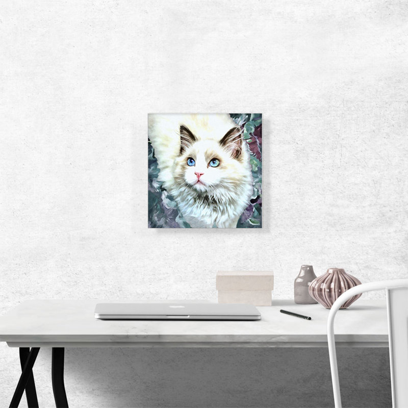 «Ragdoll Cat Breed Glamour», reproduction d'art sur toile tendue, H 12 po x l 12 po x P 1,5 po