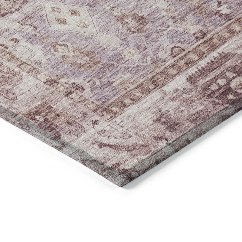 Tapis intérieur / extérieur lavable à la machine Xhevrie, Rectangle 1 pi 8 po x 2 pi 6 po