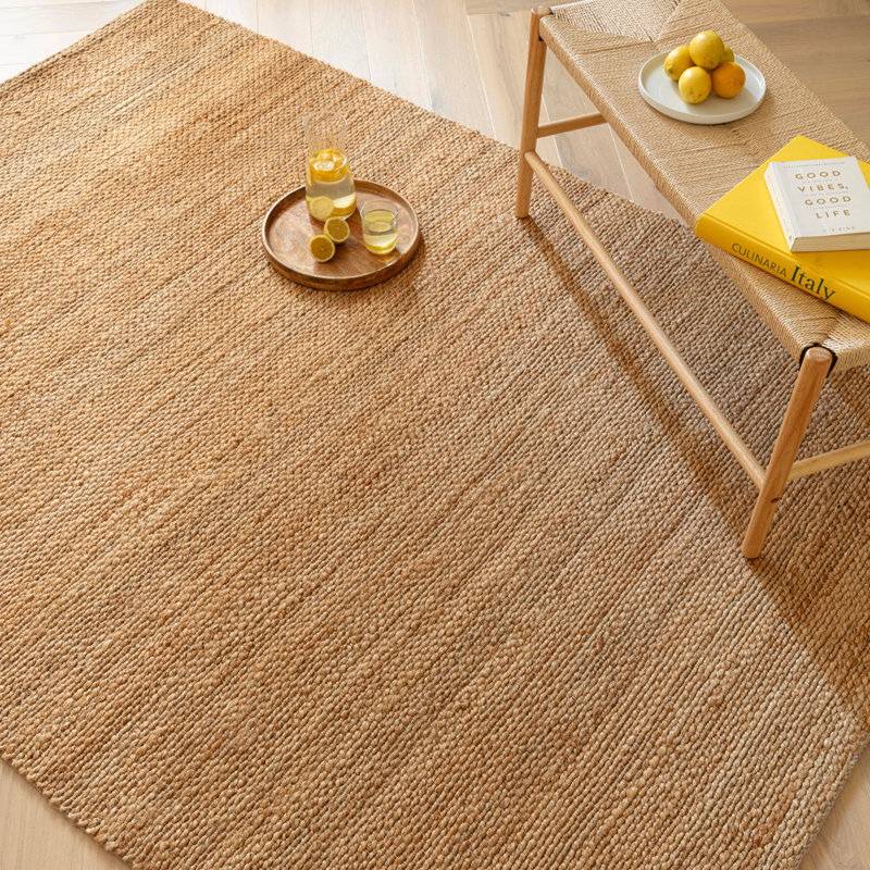 Raasch Natural Jute Area Rug, Rectangle 160 x 230 cm, Natural