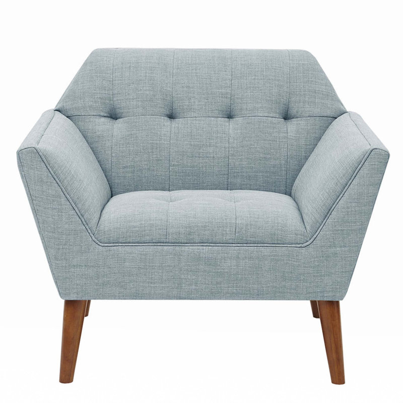 Fauteuil de 29,5 po de large Kui, Polyester bleu clair