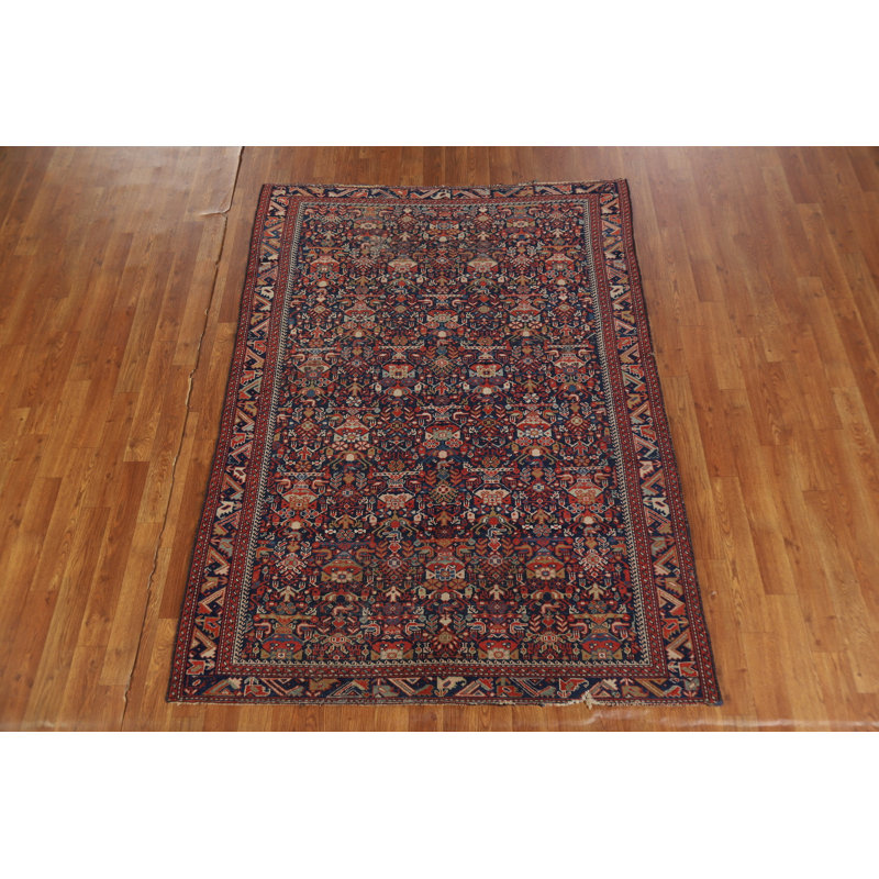 Pre-1900 Antique Vegetable Dye Traditional Rug 4x6