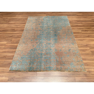 Tapis gris en laine noué à la main Original Original
