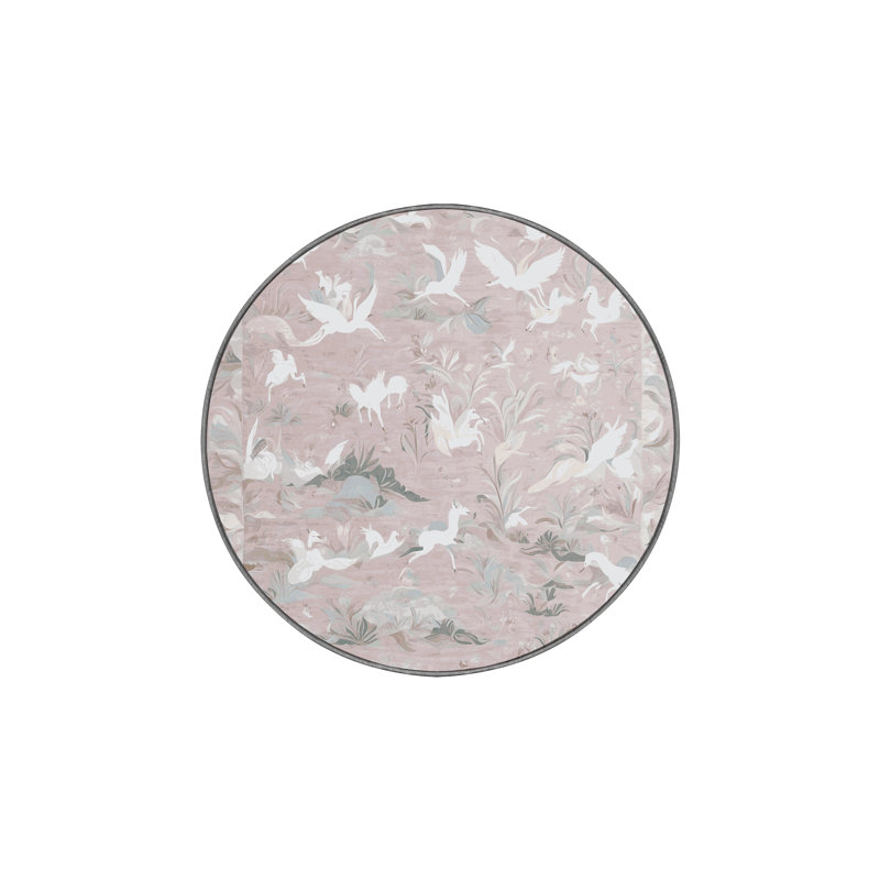 Silky Soft Plush Gray Area Rug, Round 3'