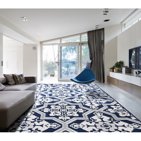 1'4x2'4 Rectangle Non-slip Indoor and Outdoor Polyurethane Household  Floor Mat Blue - PiccoCasa
