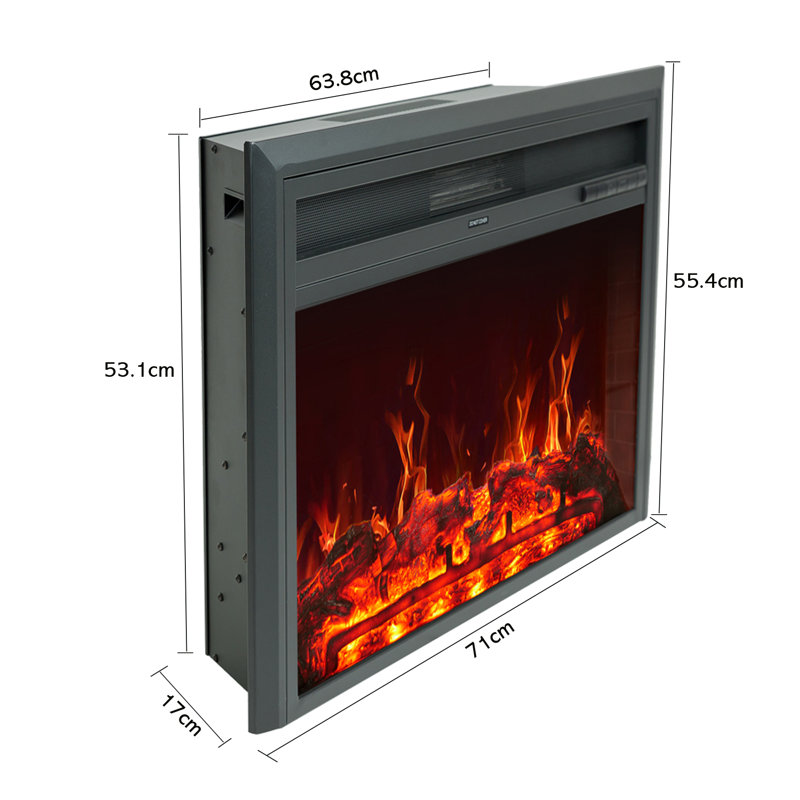 Ostergren Symple Stuff Electric Fireplace Insert with 6138 BTU, 55.37cm H x 71.12cm W x 17.02cm D
