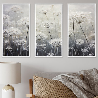Ensemble de salon Misty Opalescent Floral Field I - Flower Wall Art