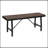 Oak And Black Rectangle Bench