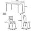 Combinaison de table et de chaise rétro minimaliste