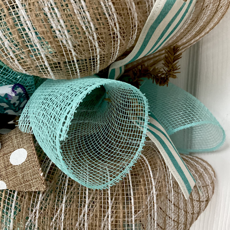 Couronne côtière Sandy Toes Seashell Wishes Salty Kisses Handmade
