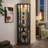 Lighted Corner Curio Cabinet - Elegant Glass Display Case For Living Room & Bar Storage - Perfect For Antique Collections & Wine - Includes Built-In Lighting-330067796-330067784
