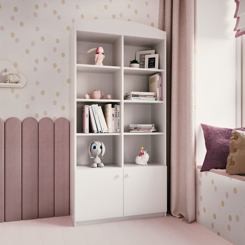 Cicero 186.20cm H X 90cm W No Subject Standard Kids Bookcase, White