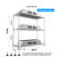Étagère en métal robuste à 3 niveaux, tablettes de rangement en métal certifiées NSF, support de rangement de garage à hauteur réglable, capacité de 1050 lb-1469267929
