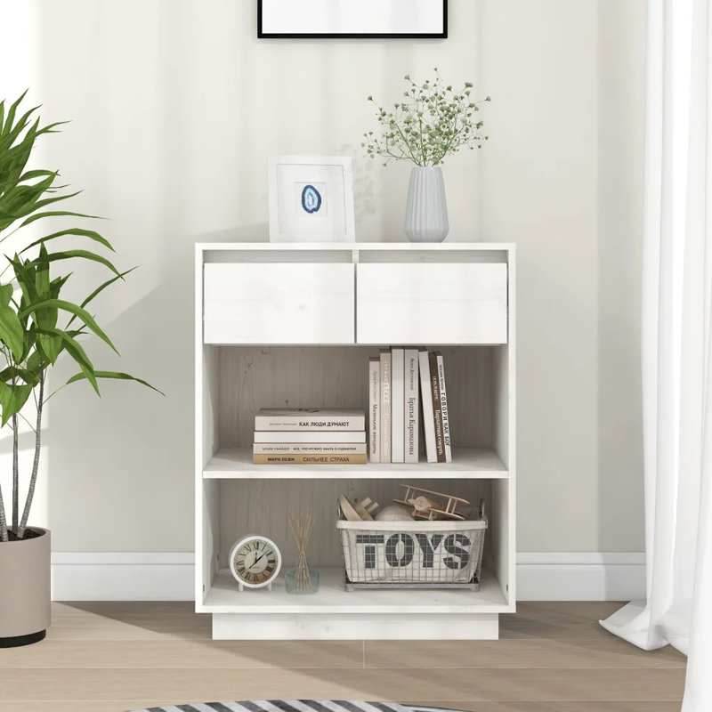 Ireion 60cm Solid Wood Console Table, White