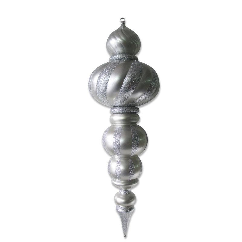 ornement Finial, Argent argent, H 36 po x l 12 po