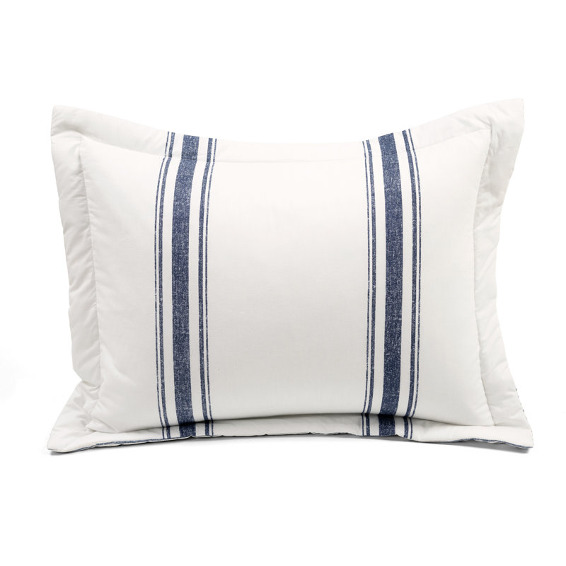 Gilroy Cotton Striped Comforter, Navy, Twin-XL