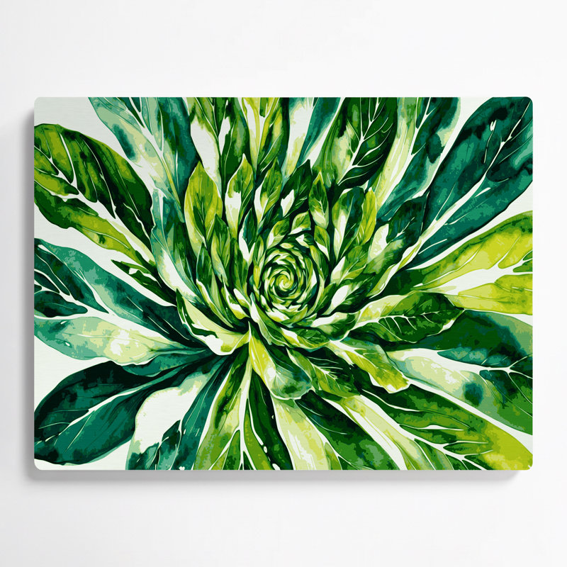 Art mural en métal vert légumes Bok Choy, H 8 po x l 10 po