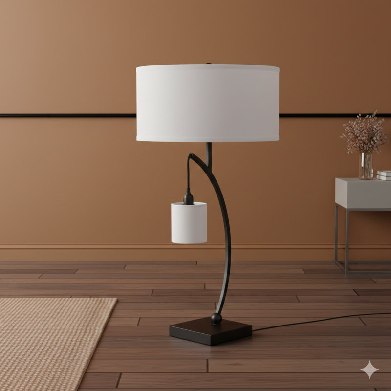 Lampe de table 28 po, Noir
