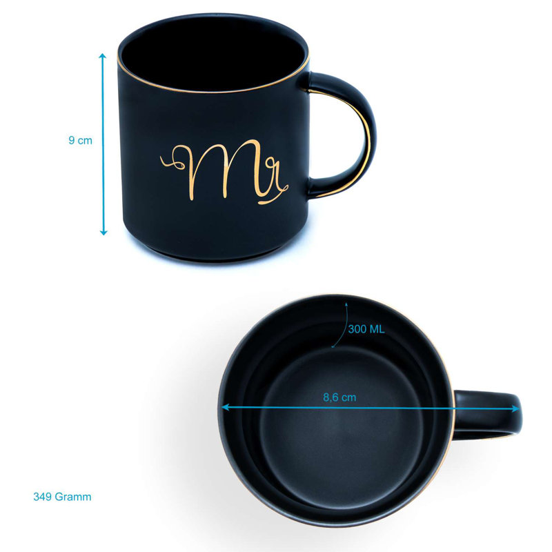 Aigars Porcelain Coffee Mug, Black