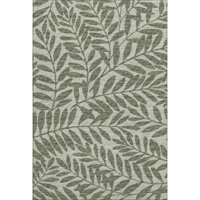 Premium Machine Washable Harsukhman AMF111 Green Rug