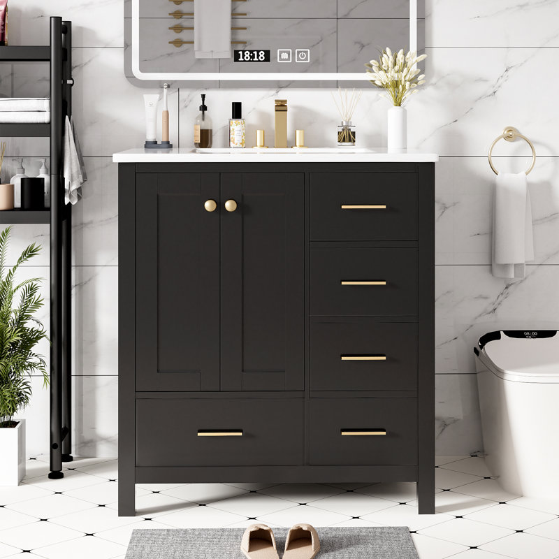 Meuble-lavabo 30 po avec lavabo en céramique