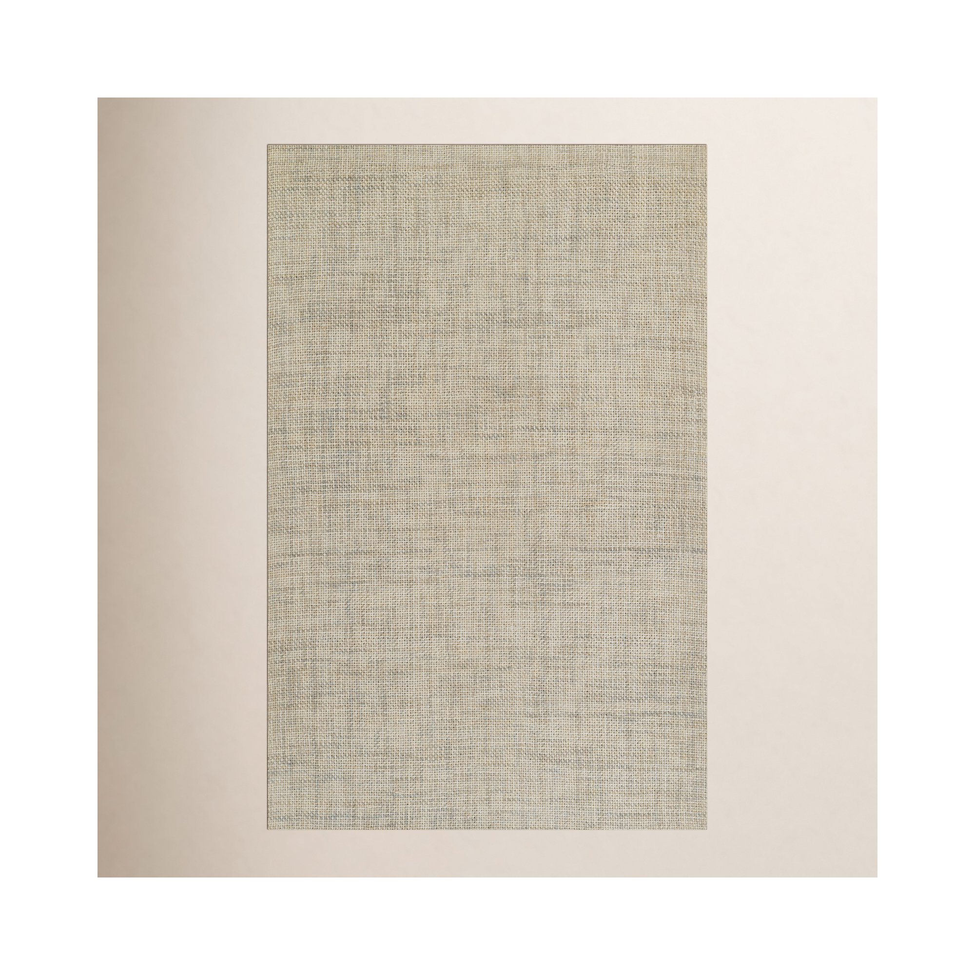 Aldred Handmade Wool Light Gray Rug, Rectangle 3'6" x 5'6"
