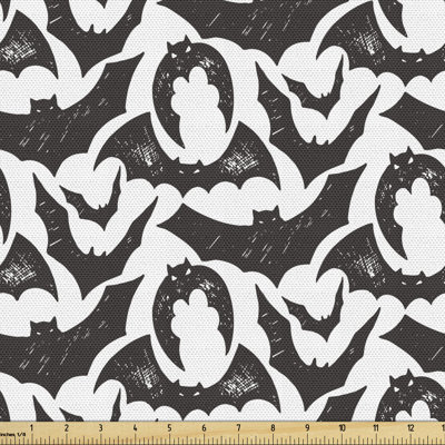Scarlette Scary Bats Sketch Fabric