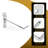 6 Inch Metal Wire Slatwall Hook, 50-Pack