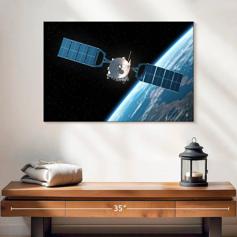 Oberle, un satellite en orbite autour de la terre, H 8 po x l 12 po