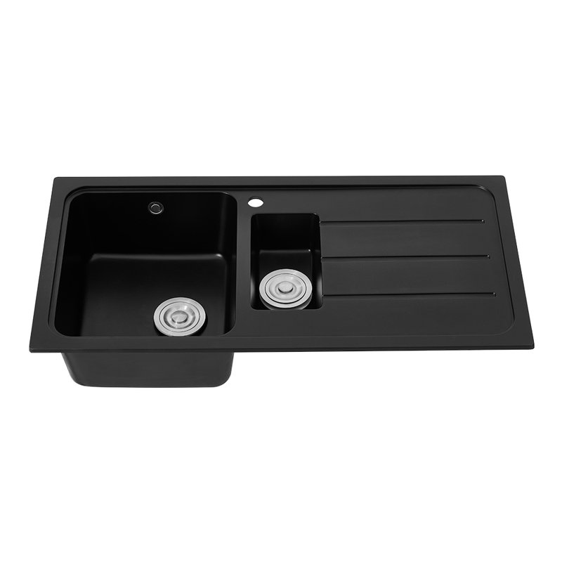 Belfry Kitchen 49.5mm W Double Bowl A Blend Of Quartz Sand And Resin Trough Kitchen Sink