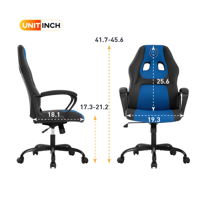 Fauteuil de jeu PC et de course, Colts d'Indianapolis