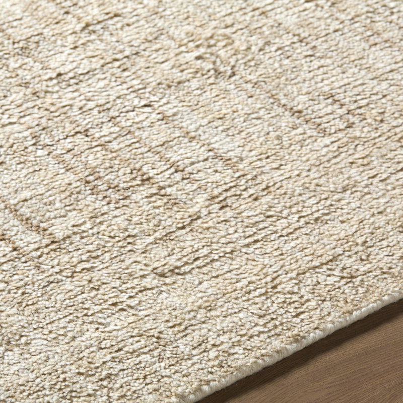 Cyra Hand Knotted Wool Abstract Area Rug, Rectangle 8' x 10'