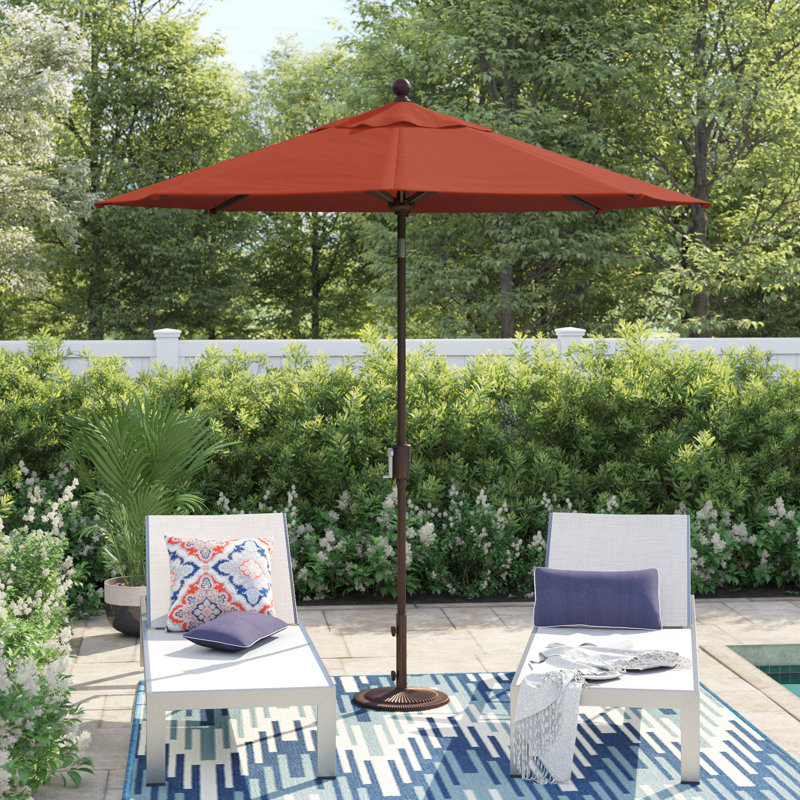 Parasol de marché Launceston, Toile Sunbrella® ginkgo, Bronze, H 96 po x l 90 po x P 90 po