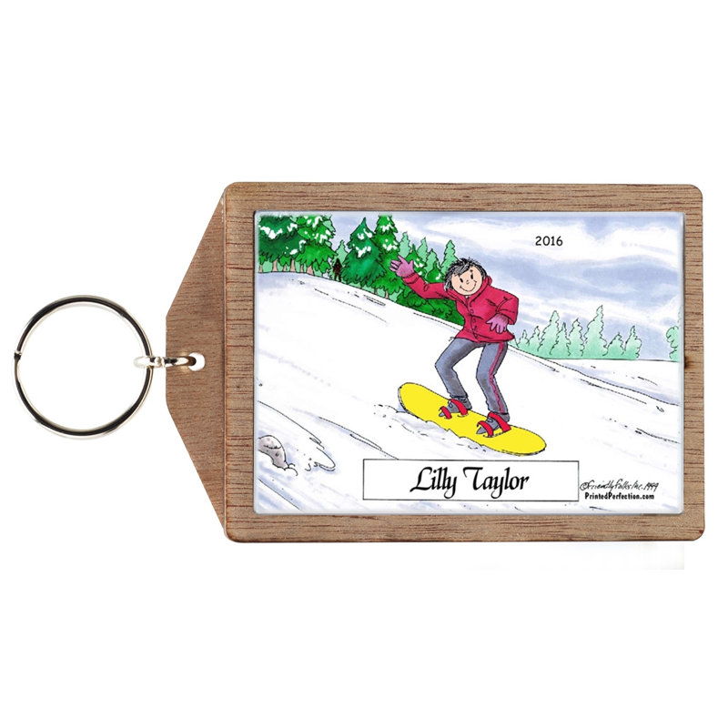 Snowboard personnalisé - Porte-clés féminin