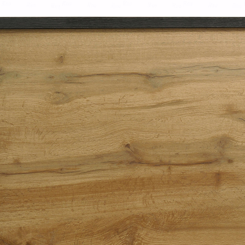 Structure de grand lit, panneau en pin naturel