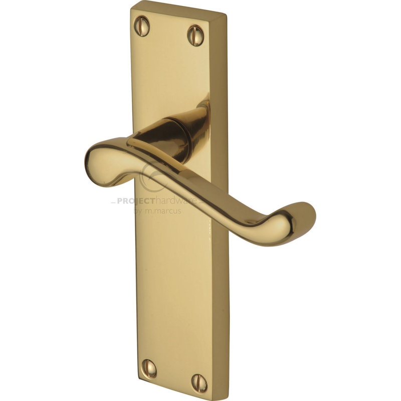 Heritage Brass Project Hardware Door Handle Lever Latch Malvern Design, Satin Chrome