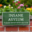 Ekstrom Cast Iron Insane Asylum Wall Sign