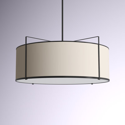 Luminaire suspendu tambour simple 4 lumières Trapezoid