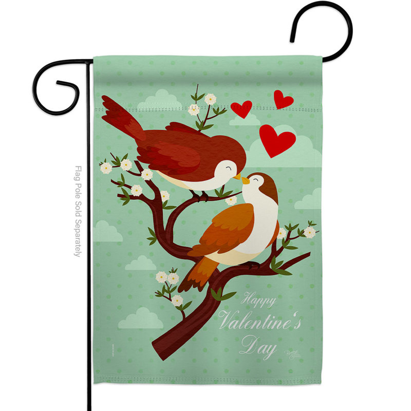 Drapeau de jardin en polyester 18,5 x 13 po True Love