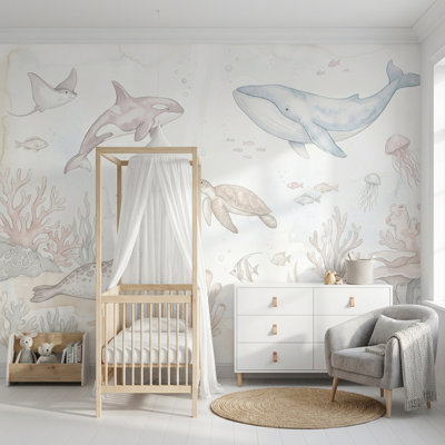 Papier peint vie marine, animaux marins, océan