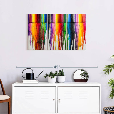 Ensemble de 3 crayons fondants sur toile