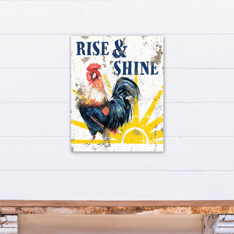 « rise & brillance coq », impression sur toile
