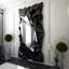 Miroir décoratif de forme irrégulière Creative Black, à fixer au mur et sur pied-939700497