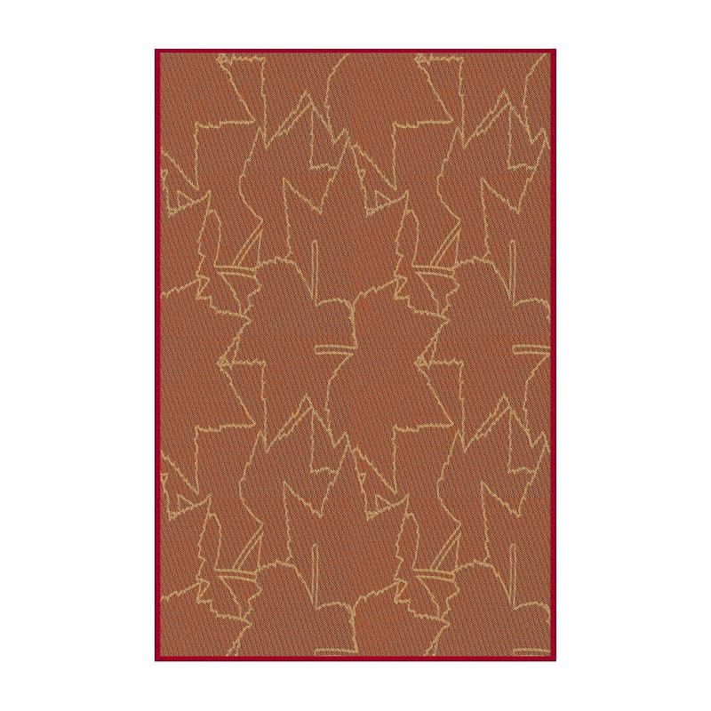 Tapis de zone brun à motif, Rectangle 5 pi x 7 pi