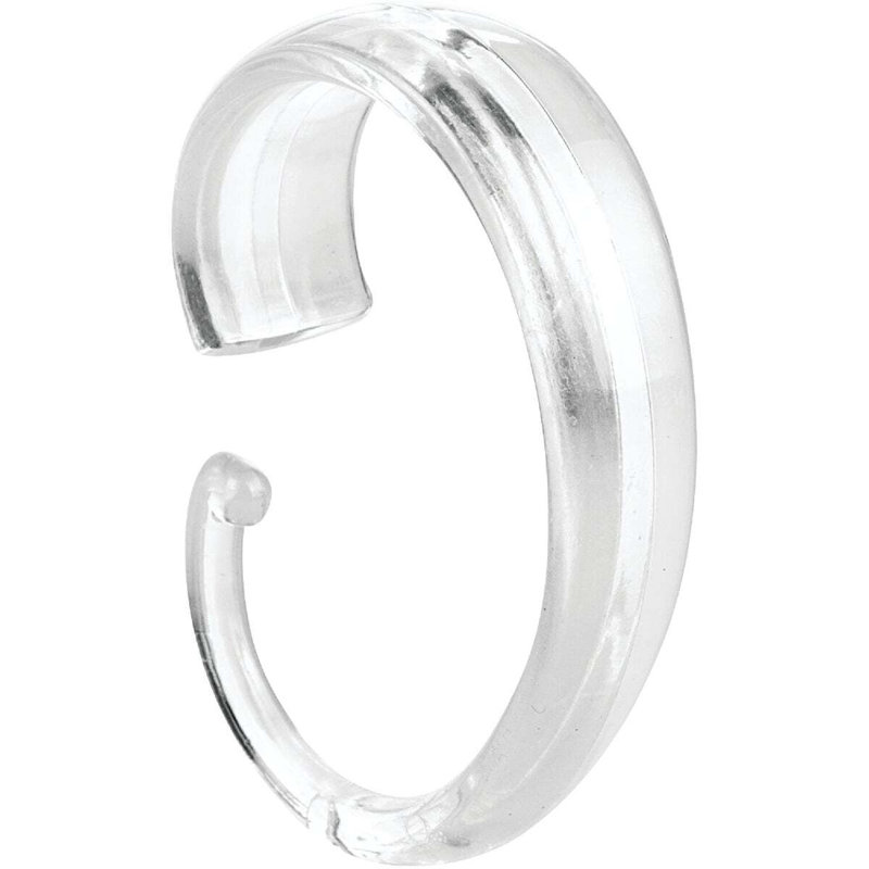 iDesign 76820 Shower Curtain "C" Hooks, Clear Plastic - pack of 12