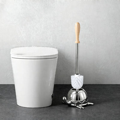 Toilet Brush and Holder Set, 1 (Silver)