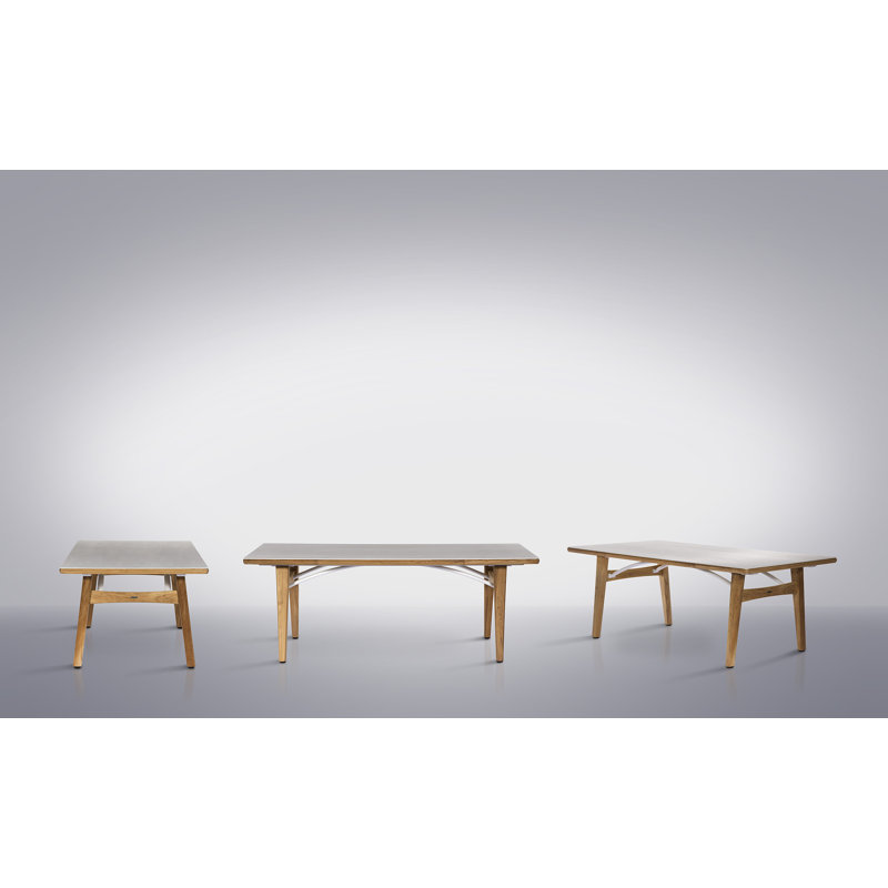 Monterey Dining Table, Frost Ceramic, 29" H x 79" W x 39" D