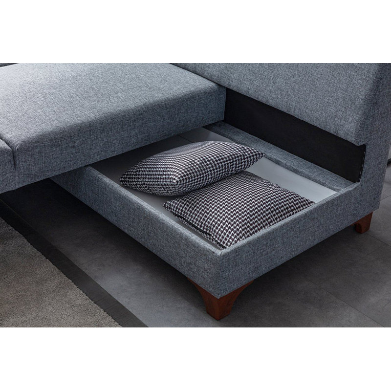 Canapé-lit d'angle, Gris