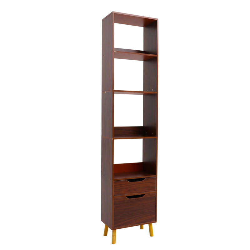 Standing Storage Shelf Freestanding Storage Rack Tall Open Bookshelf With Drawer And 4 Open Shelves For Home Office