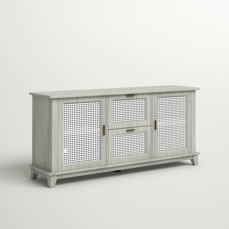 Casspi 59.5" W 2-Drawer Sideboard, White
