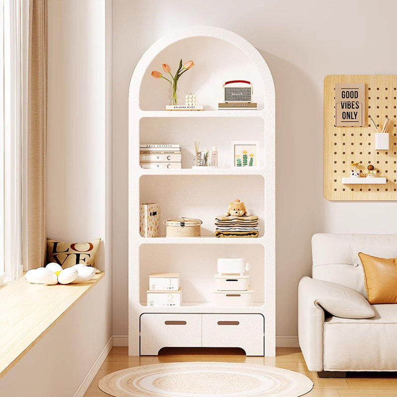 Vitrines en bois manufacturé beige